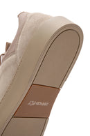 Derimod Fly Men's Beige Lace-Up Suede Leather Sneaker | Derimod