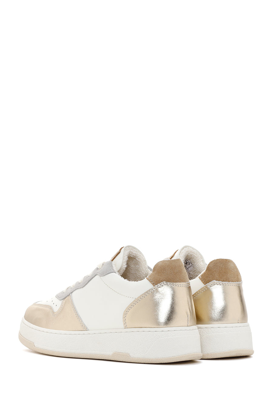 Kadın Altın Deri Sneaker