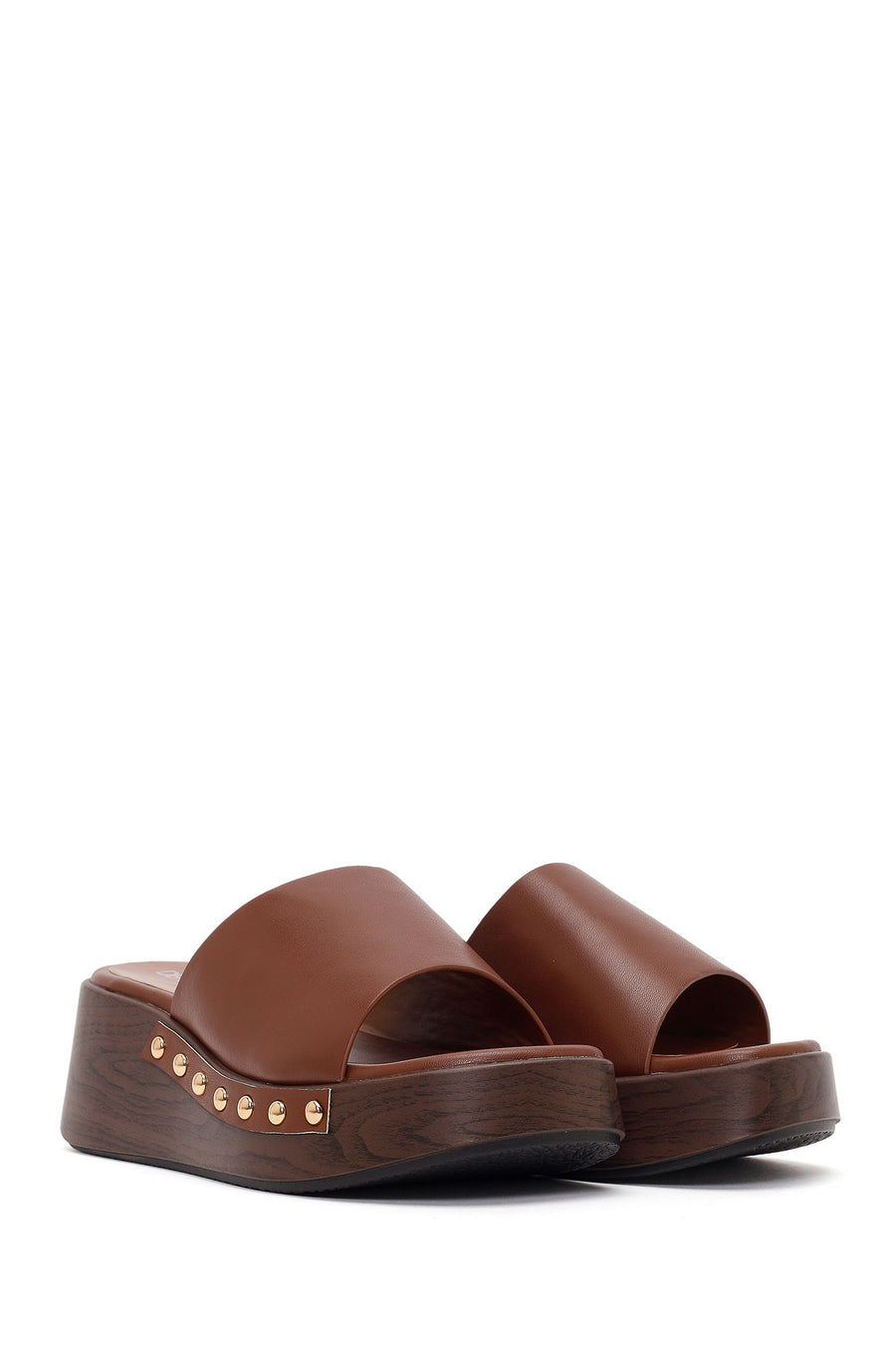 Women's Brown Platform Heel Sandals