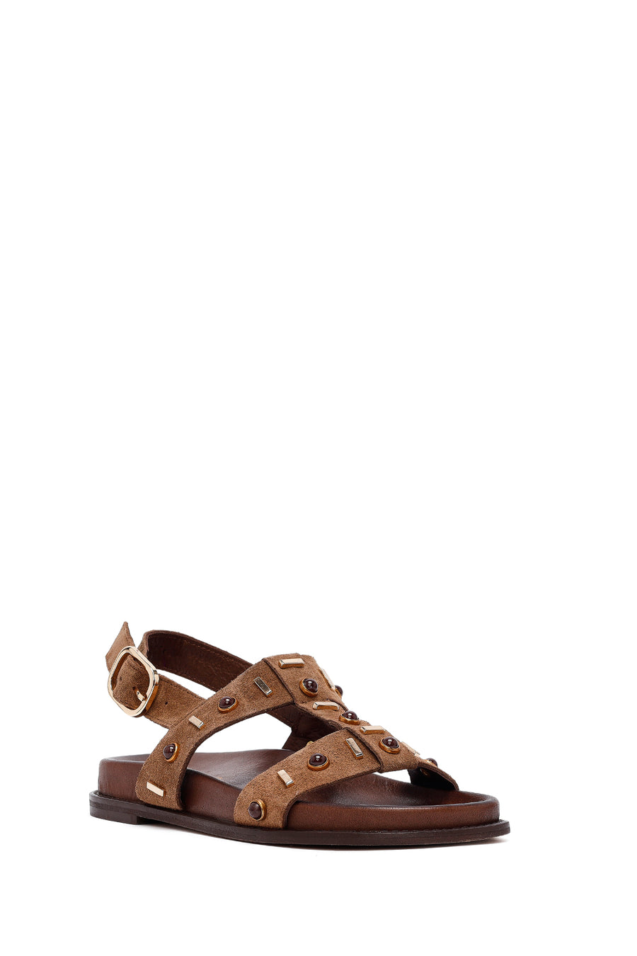 Women's Mink Stone Suede Leather Sandals