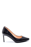 Women's Black Leather Classic Stiletto | Derimod