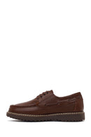 Male Brown Lace-up Thick-Soled Leather Casual Shoes | Derimod