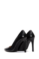 Women's Black Leather Stiletto | Derimod