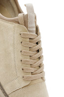 Men's Beige Lace-Up Suede Leather Sneaker | Derimod