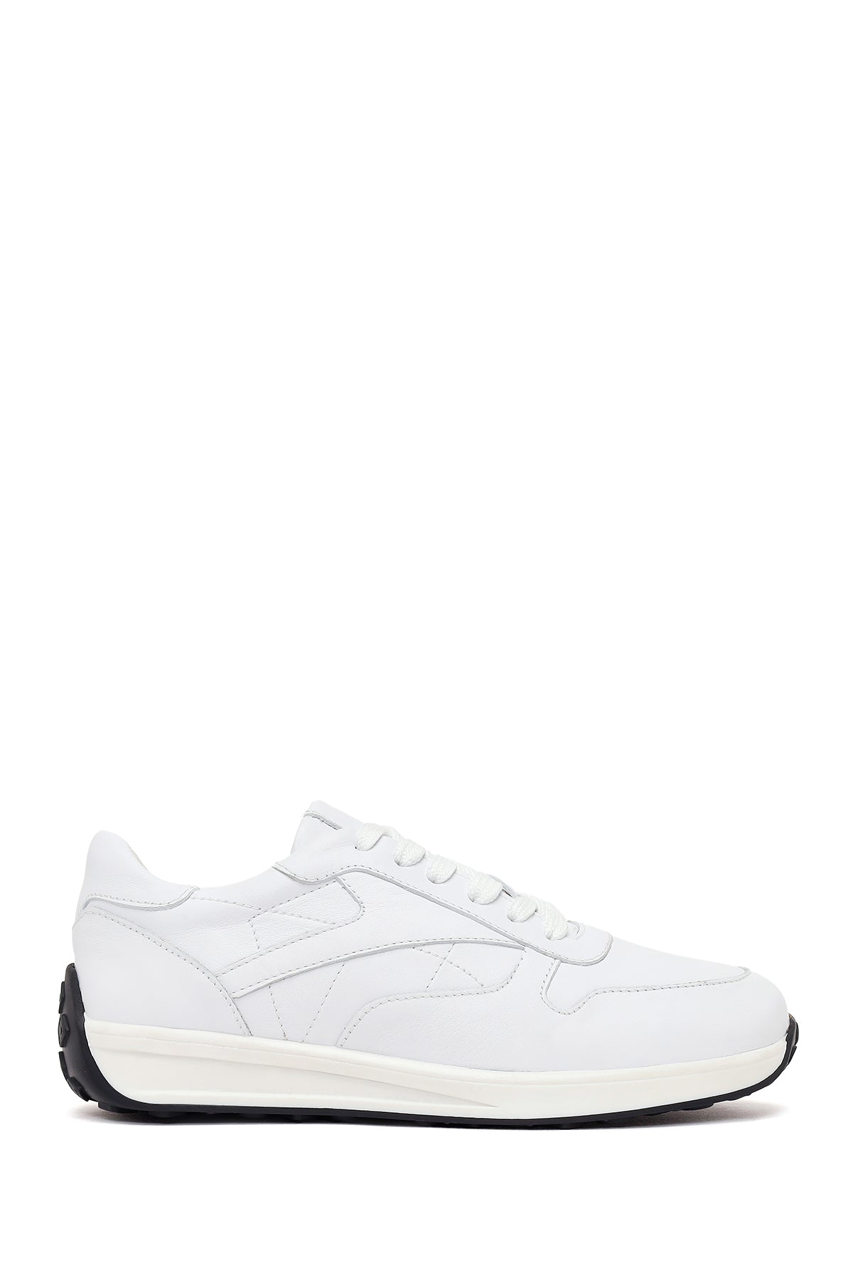 Woman White Lace-Up Leather Sneaker 26PFD420618 | Derimod