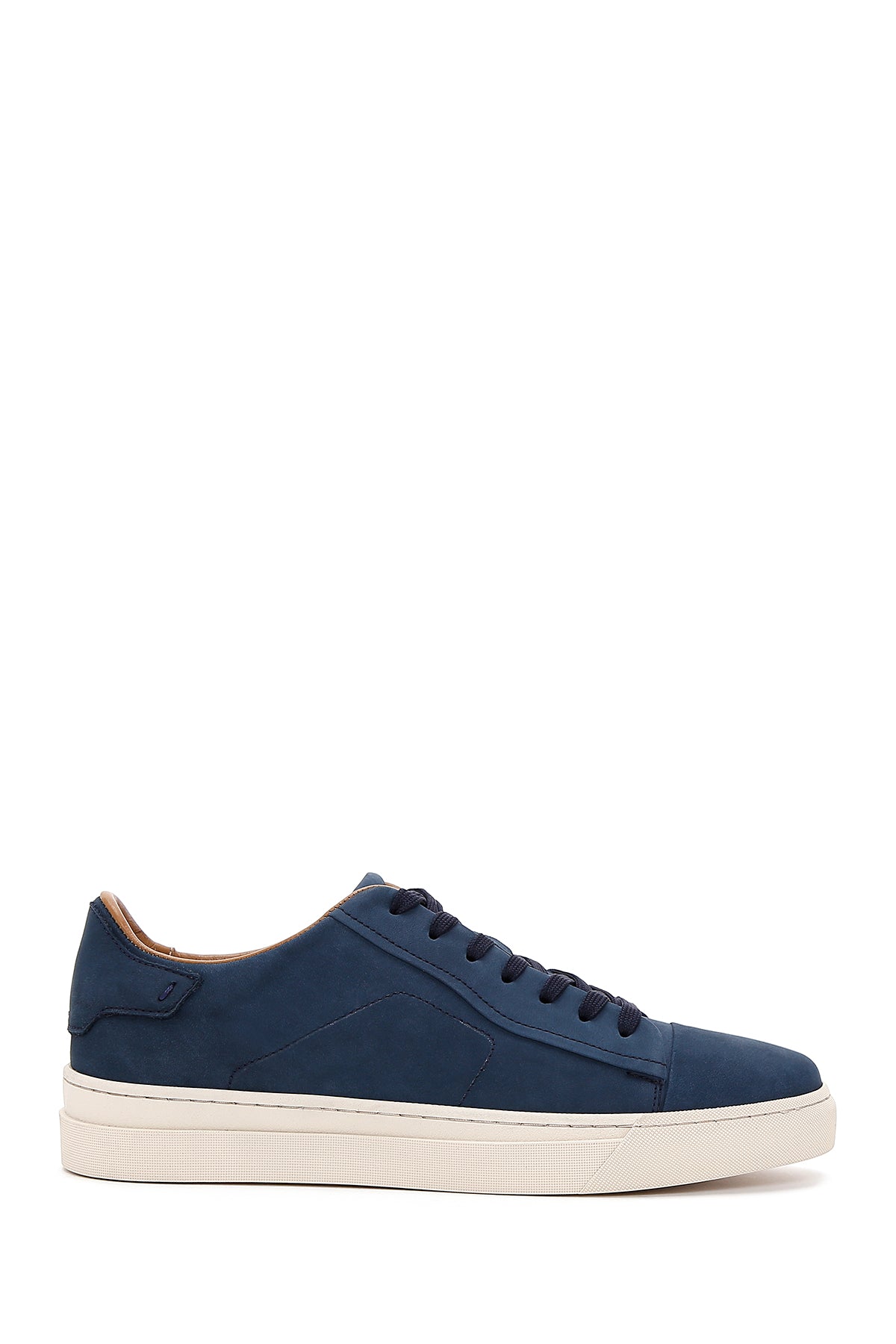 Men's Navy Blue Nubuck Leather Sneaker 23SFD6111V3 | Derimod