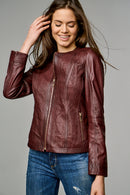 Linet Women's Leather Jacket | Derimod