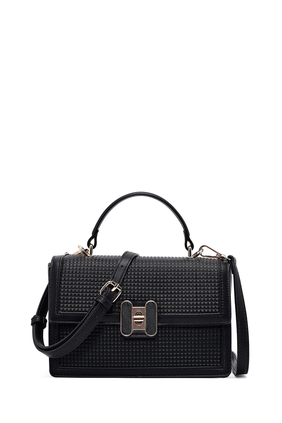 Women's Black Printed Long Strap Crossbody Bag 26SBD281918 | Derimod