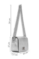 Women's Silver Long Strap Clutch Bag | Derimod