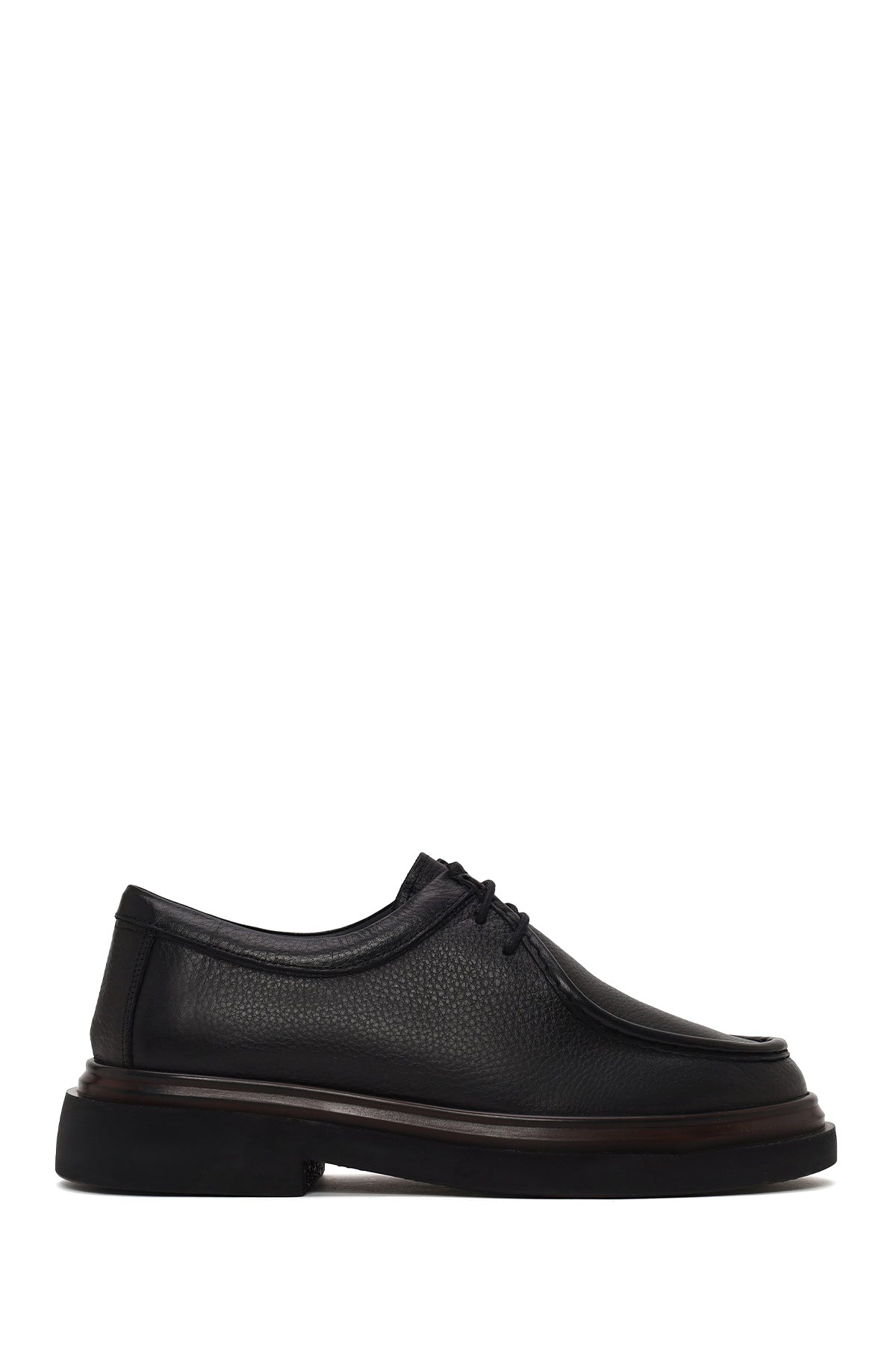 Male Black Lace-up Leather Casual Shoes WM600014DF | Derimod