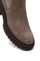 Women's Mink Suede Leather Chelsea Boot | Derimod