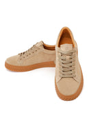 Erkek Bej Bağcıklı Süet Deri Casual Sneaker | Derimod