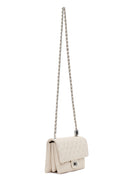Woman Cream Chain-Strap Quilted Shoulder Bag | Derimod