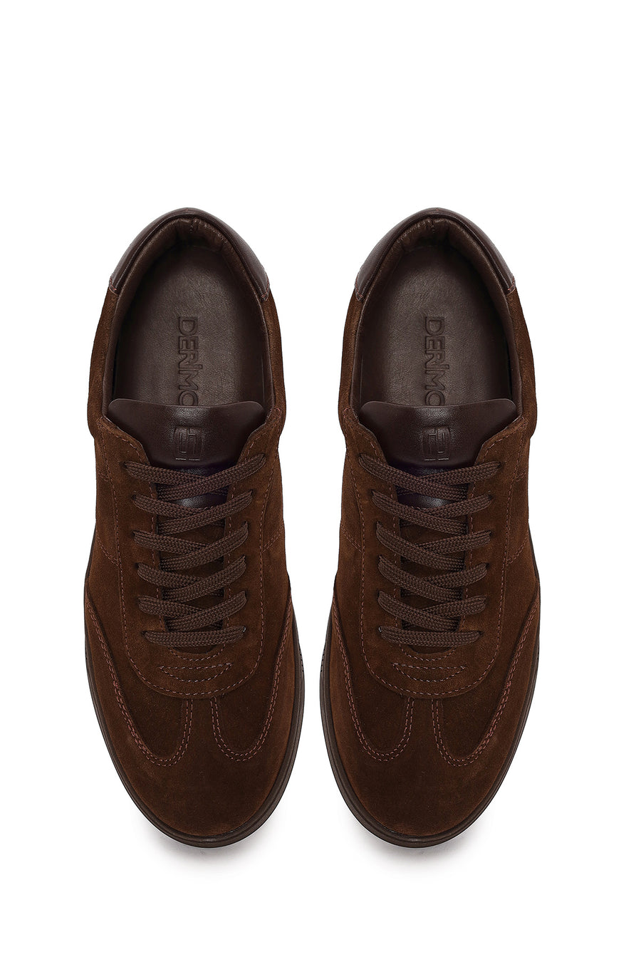Male Brown Lace-Up Suede Leather Sneaker