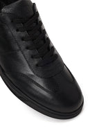Male Black Lace-up Leather Casual Sneaker | Derimod
