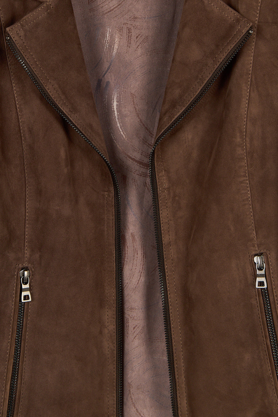 Lara Woman Brown Short Suede Jacket