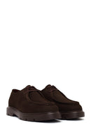 Male Brown Lace-Up Thick-Soled Nubuck Leather Casual Shoes | Derimod