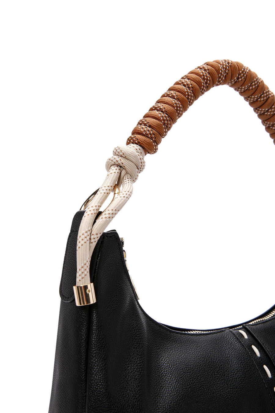 Woman Black Long Strappy Shoulder Bag