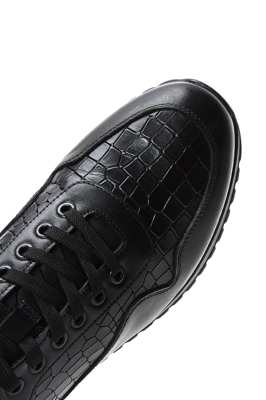 Men's Black Leather Sneaker