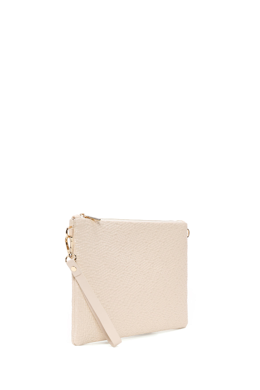 Women's Cream Long Chain Strap Clutch Bag