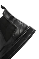 Men's Black Leather Chelsea Sports Boots | Derimod