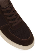 Erkek Kahverengi Bağcıklı Süet Deri Sneaker | Derimod