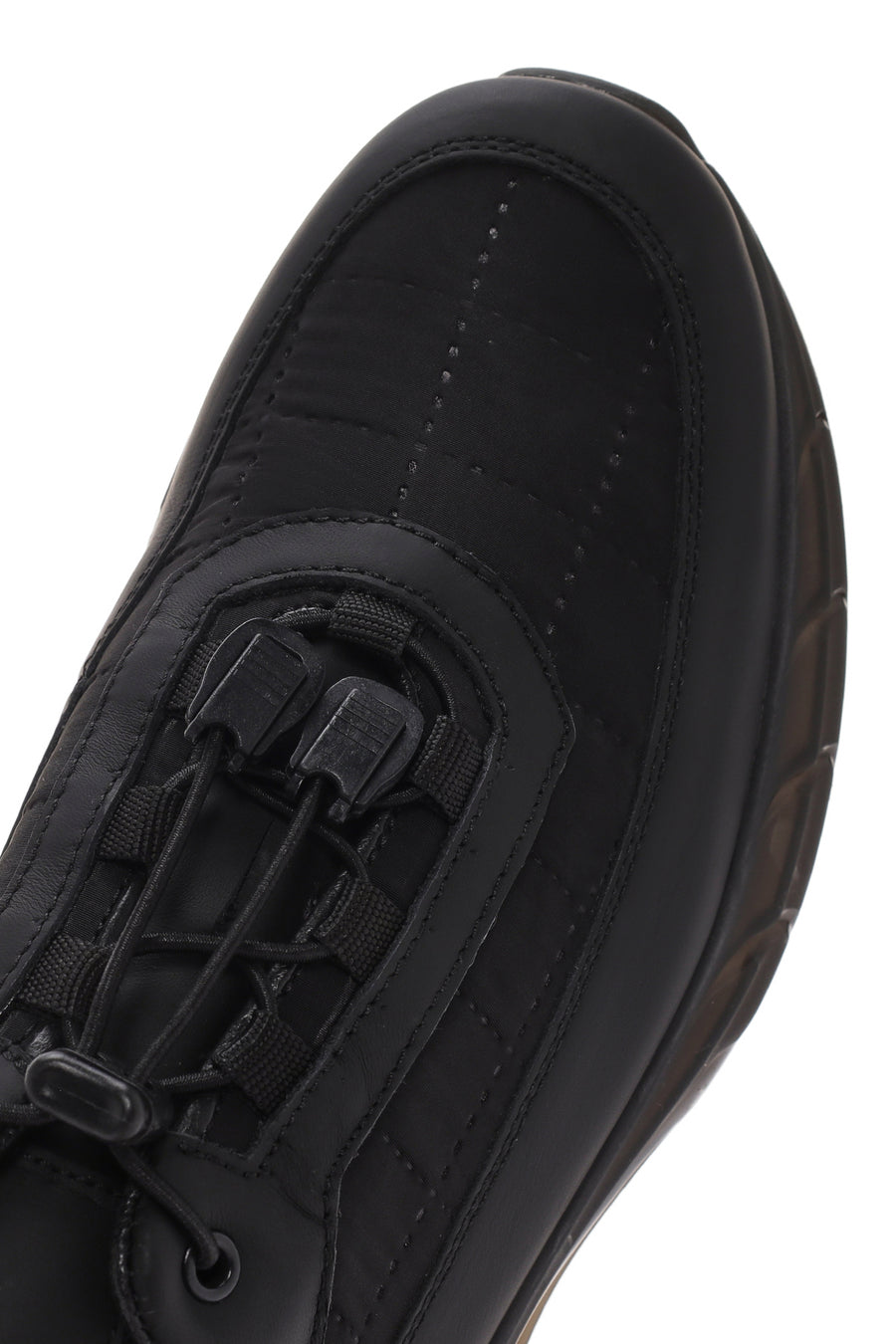 
Men's Black Thick Sole Lace-Up Leather Sneaker
