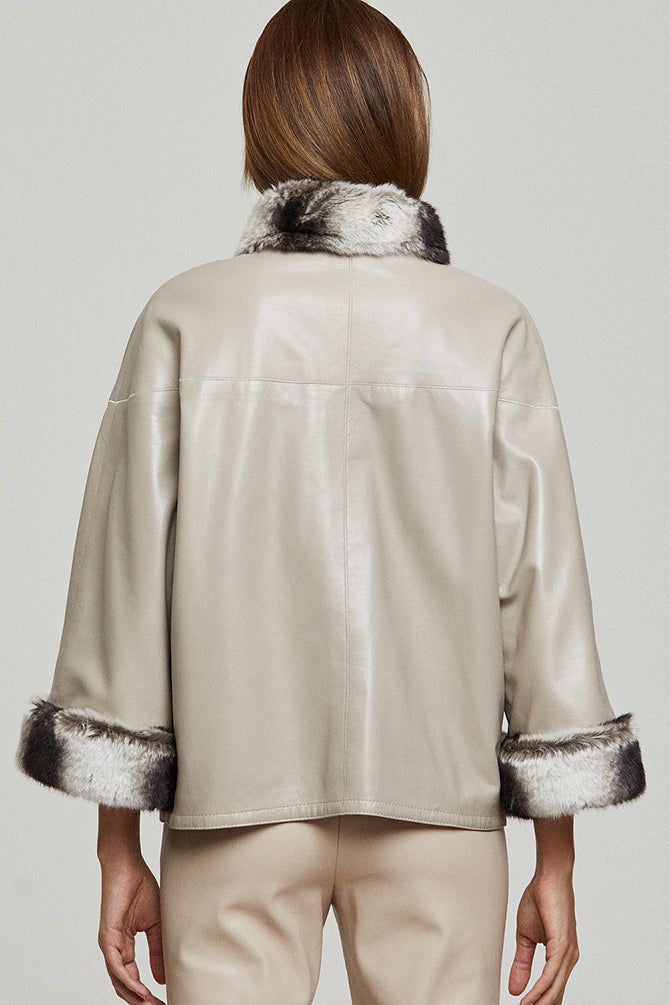 Della Women's Leather Double-Sided Jacket