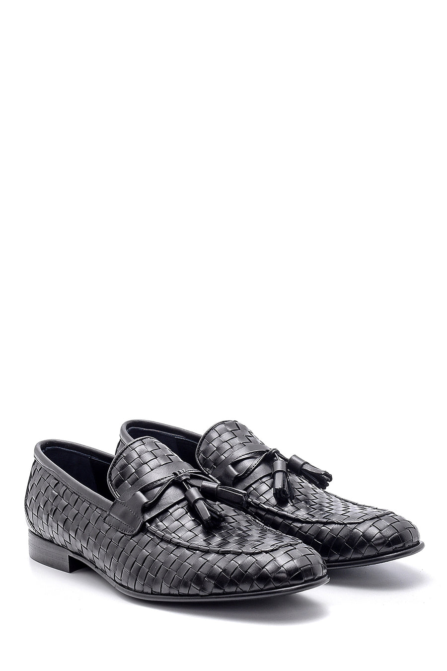 Men's Leather Knit Pattern Loafer