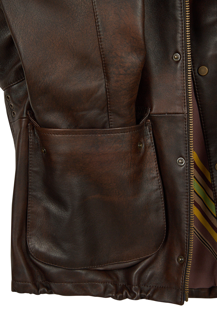 Richmond Woman Brown Short A-Line Leather Jacket