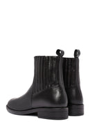 Women's Black Leather Chelsea Boots | Derimod