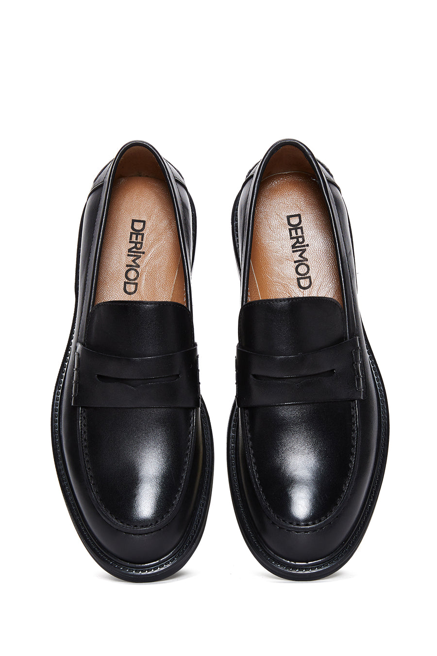 Erkek Siyah Deri Casual Loafer