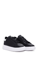 Men's Black Leather Thick Soled Sneaker | Derimod