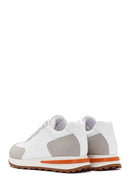 Women's White Suede Sneaker | Derimod