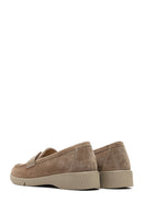 Kadın Vizon Süet Deri Comfort Loafer | Derimod