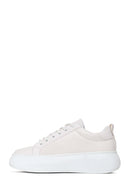 Kadın Beyaz Bağcıklı Kalın Tabanlı Sneaker | Derimod