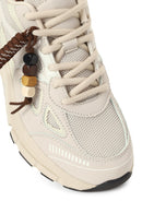Kadın Bej Bağcıklı Kalın Tabanlı Charmlı Sneaker | Derimod
