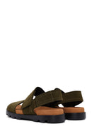 Camper Men's Green Leather Sandals | Derimod