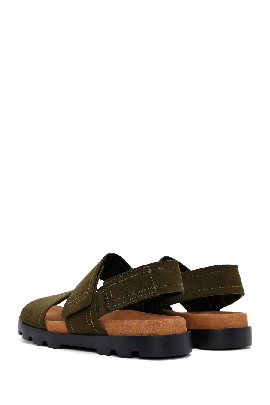 Camper Men's Green Brutus Leather Sandals