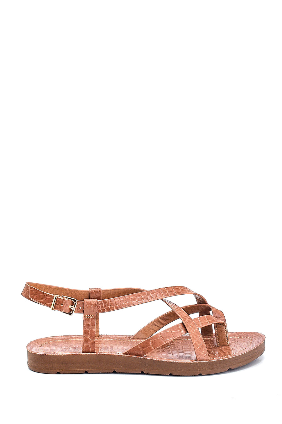 Kadın Kroko Baskılı Casual Sandalet 21SFE4650E3 | Derimod