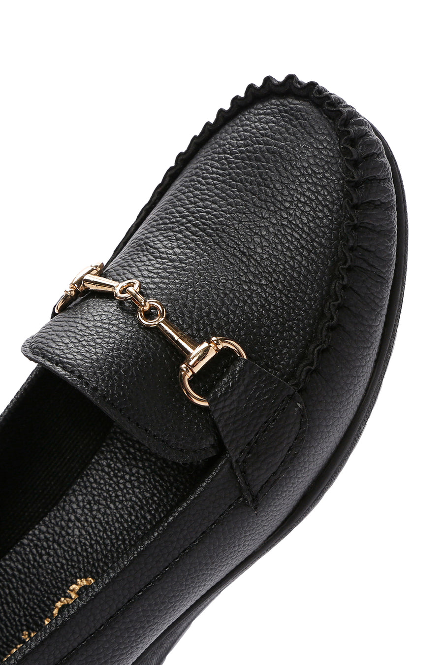 Kadın Siyah Dolgu Topuk Loafer