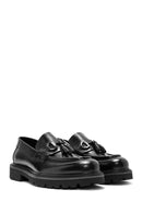 Men's Black Tasseled Leather Casual Loafer | Derimod