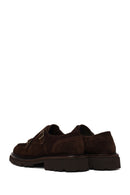 Male Brown Double-Buckle Thick-Soled Suede Casual Shoes | Derimod