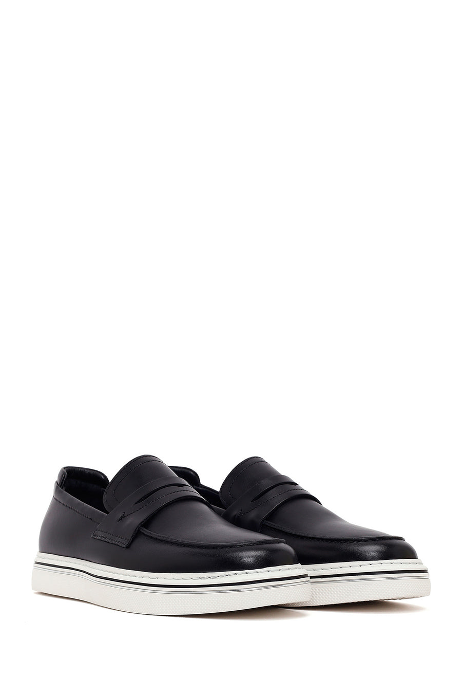 Male Black Leather Loafer