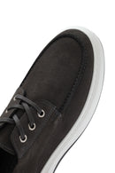 Men's Gray Lace-Up Nubuck Leather Casual Shoes | Derimod