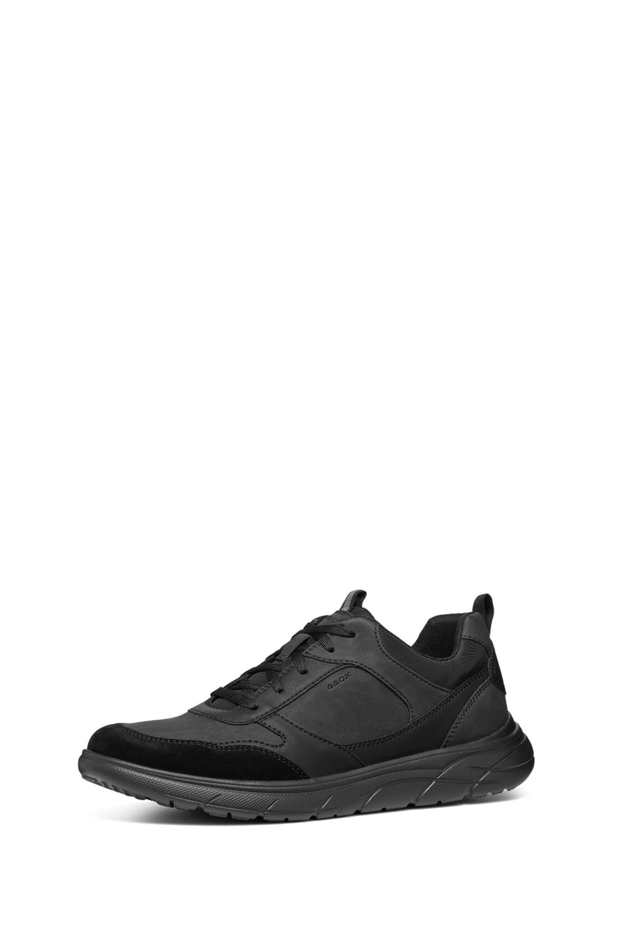 Geox Men Black Nebula Lace-Up Fabric Sneaker