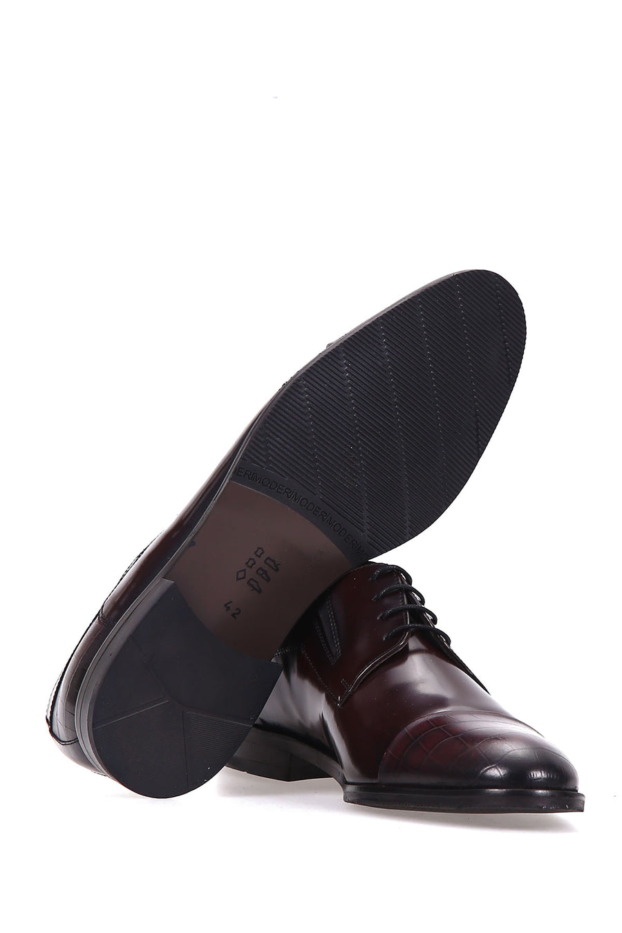 Crocodile Patterned Men's Leather Shoes