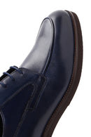 Men's Navy Blue Leather Classic Shoes | Derimod