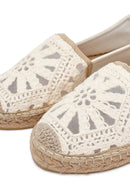Woman Cream Patterned Espadrilles | Derimod