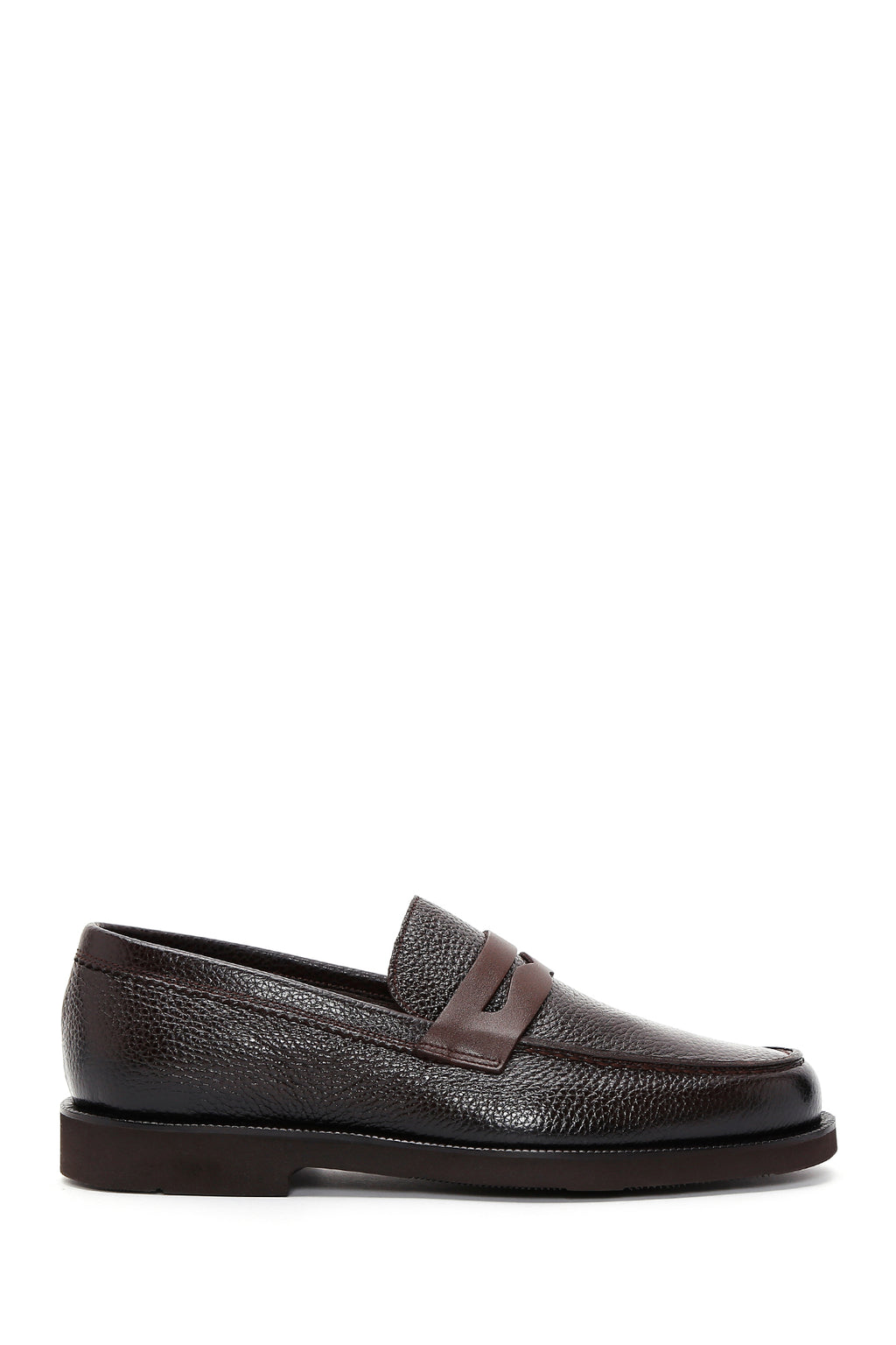 Erkek Kahverengi Deri Casual Loafer
